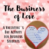 The Business of Love - Valentine's Day Activity