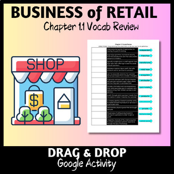 Preview of The Business of Retail: Chapter 1.1 Vocab Drag and Drop Review