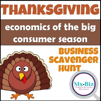 Preview of The Business of Thanksgiving Scavenger Hunt Game |  Marketing & CTE