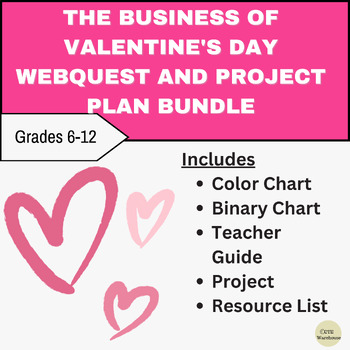 Preview of The Business of Valentine's Day WebQuest and Project Plan Bundle