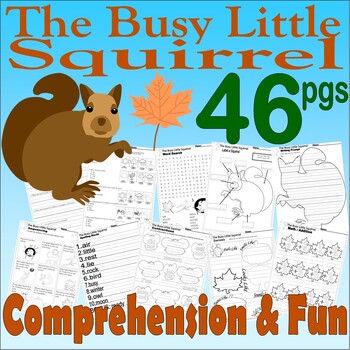 Preview of The Busy Little Squirrel Fall Read Aloud Book Companion Reading Comprehension