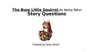 Preview of The Busy Little Squirrel story pack