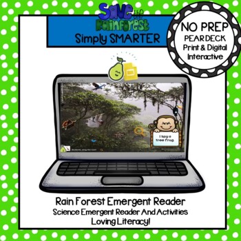Preview of The Busy Rain Forest Emergent Reader And Activities For Pear Deck