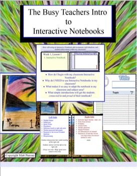 Preview of The Busy Teachers Intro to Interactive Notebooks (notebook file)