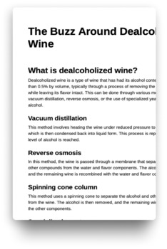 Preview of The Buzz Around Dealcoholized Wine