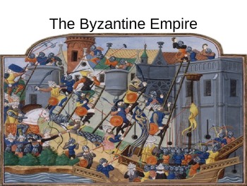 Preview of The Byzantine Empire PowerPoint, Justinian's Code, Fall of Rome.  History 101