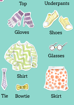 The CLOTHES vocabulary poster. Decoration. ESL/EFL/ELL. by Learners and ...