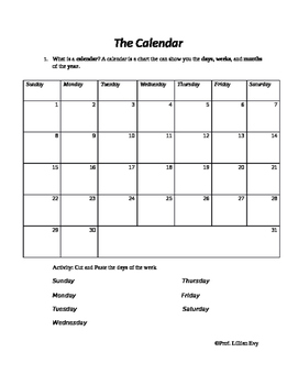 The Calendar by Lillian Lopez | TPT