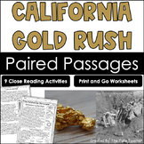 The California Gold Rush Reading Comprehension Paired Pass
