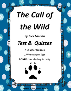 Preview of The Call of the Wild: Whole Book Test & 7 Chapter Quizzes & Vocabulary Activity