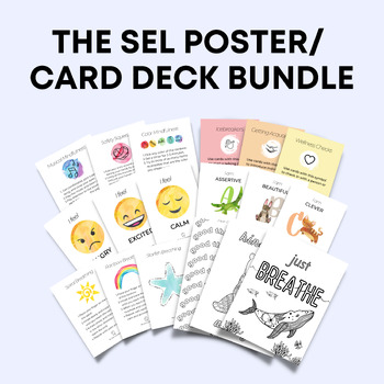 Preview of The Social Emotional Card Deck/Poster Bundle