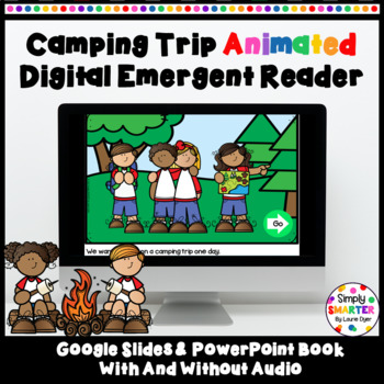 Preview of The Camping Trip Animated Emergent Reader For Google Slides