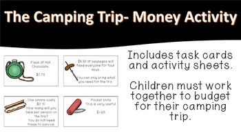 Preview of The Camping Trip - Money Activity