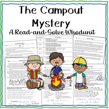 Preview of The Campout Mystery: End of Year Read and Solve Whodunit