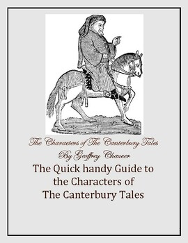 Preview of The Canterbury Tales Characters Chart