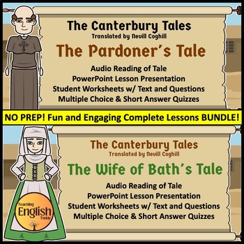 Preview of The Canterbury Tales BUNDLE: The Pardoner's Tale & The Wife of Bath's Tale