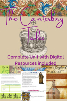 Preview of The Canterbury Tales Unit DIGITAL RESOURCES INCLUDED