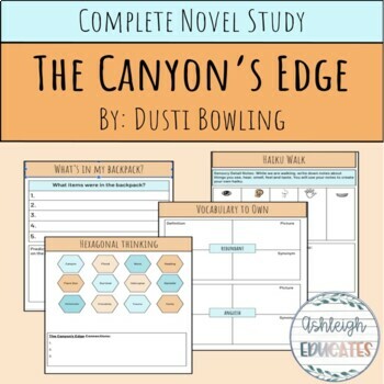Preview of The Canyon's Edge Novel Study- Digital