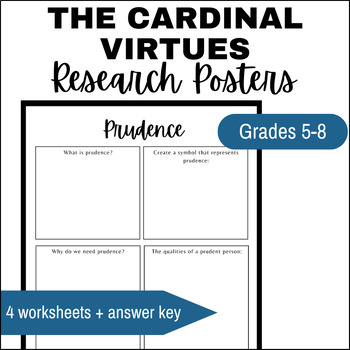 Preview of The Cardinal Virtues Activity - Catholic Research Project with Pope Francis