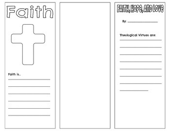 Preview of The Cardinal Virtues of Faith, Hope, and Love Tri-fold
