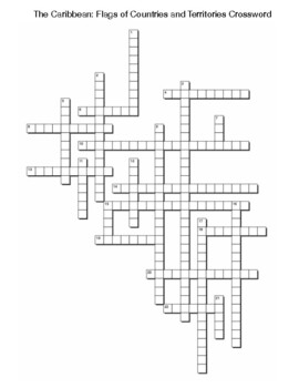 The Caribbean: Flags of Countries and Territories Crossword Color