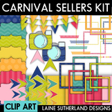 The Carnaval TpT Seller's Set- Digital Paper, Clipart, Acc