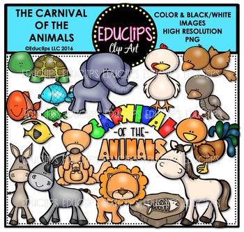Preview of The Carnival Of The Animals Clip Art Bundle  {Educlips Clipart}