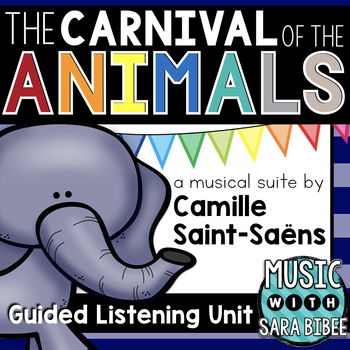 Preview of The Carnival of the Animals- Camille Saint-Saëns: A Guided Listening Unit