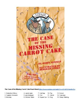 Preview of The Case of the Missing Carrot Cake Adapted Story