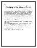 The Case of the Missing Donuts : An Inference Activity