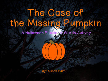 Preview of The Case of the Missing Pumpkin - Positional Words on the Activboard