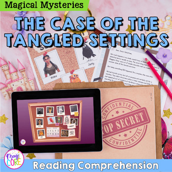 Preview of The Case of the Tangled Settings Reading Comprehension Print & Digital Activity