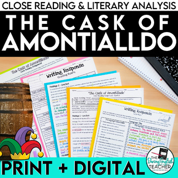 Preview of The Cask of Amontillado Close Reading & Analysis Assignment - PRINT & DIGITAL