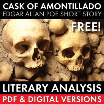 Preview of Cask of Amontillado, Edgar Allan Poe, FREE, Literary Analysis PDF & Google Drive