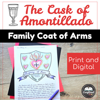 Preview of The Cask of Amontillado Family Coat of Arms Activity - Short Story Unit - Poe