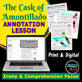 The Cask of Amontillado Lesson | Annotation activity for i