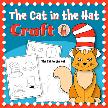 Cat in hat cut and paste | TPT