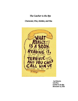 Preview of The Catcher in the Rye ~ COMMON CORE Unit Plan (31 pages)