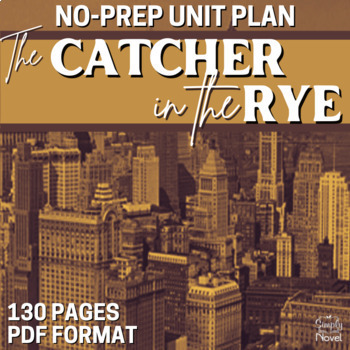 Preview of The Catcher in the Rye Novel Study - 128-Page NO-PREP Unit Plan