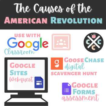 Preview of The Causes of the American Revolution WebQuest & Scavenger Hunt