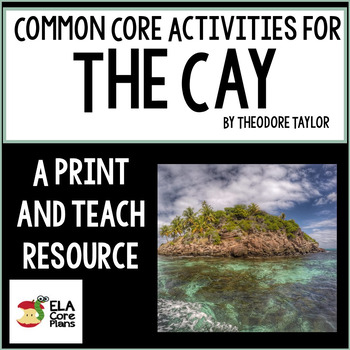Preview of Literature Guide for The Cay ~ Handouts, Activities, Tests Common Core Aligned!