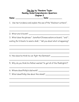Preview of An anti-prejudice/World War II - Reading Guide/Comprehension Questions Chapter 2