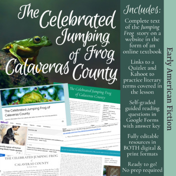 Preview of The Jumping Frog of Calaveras County: Full text & activities in print & digital