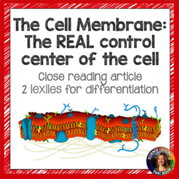Preview of The Cell Membrane- The REAL Control Center of the Cell Close Reading