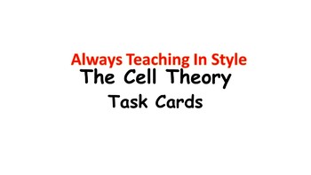 Preview of The Cell Theory Task Cards (Editable)