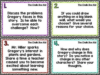 The Chalk Box Kid Discussion Cards Plus Extension Activities Tpt