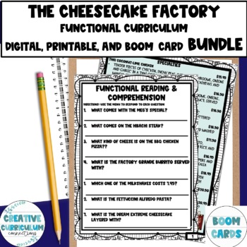 Preview of Cheesecake Factory Units Digital, Printable and Boom Cards  GROWING BUNDLE
