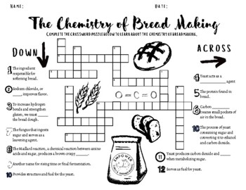Preview of The Chemistry of Bread Making Crossword