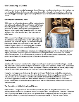 Preview of The Chemistry of Coffee Guided Reading and Questions