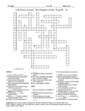 The Chemistry of Life - HS Biology - Crossword with Word Bank Worksheet - Form 4
